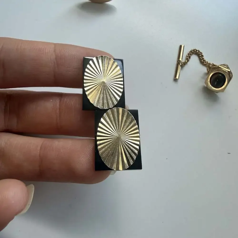 Vintage Assorted Men's Cufflinks and Tie Accessories Lot
